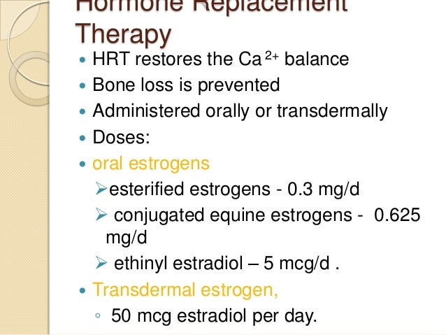 Hormone Replacement Therapy and Osteoporosis